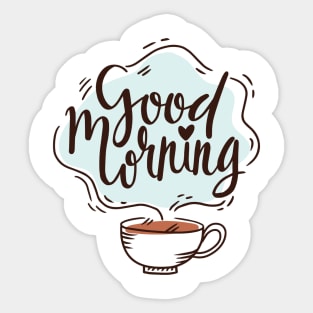 Good Morning Coffee Sticker